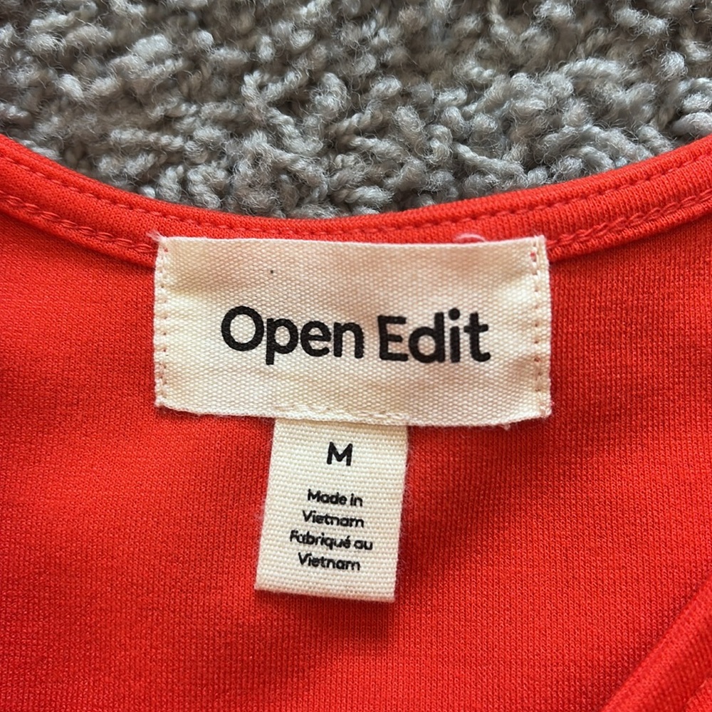 Open Edit Dress Women Orange Bodycon Tank Slit Jersey - Picture 4 of 14